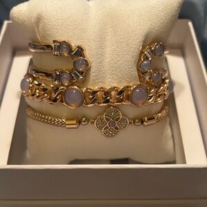 Spring Stack 2025. Gold and Purple Jewelry Set